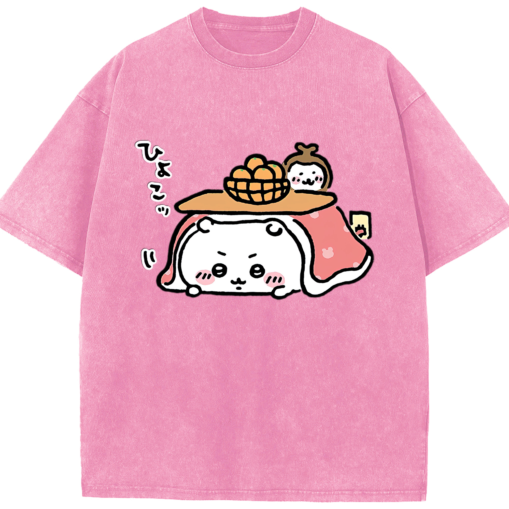 （画像用） ちいかわ ちいかわ Chii-kawa chiikawa 綿100% ヴィンテージ風 半袖Tシャツ（フロントプリント）